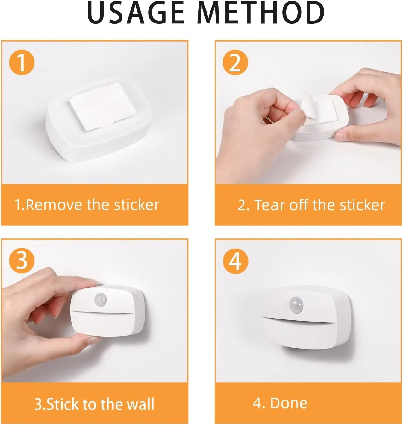 ZISUYU Motion Sensor Light Indoor Led Night Light Stick on Nightlight Battery Operated Lights for Hallway Stair Bathroom Closet Bedroom (Patent Applied)